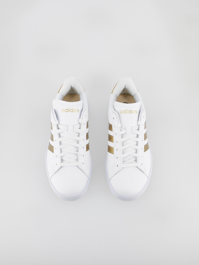 Baskets grand court 2.0 blanc/doré femme - Adidas