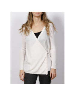 Gilet cardigan wrap écru femme - Calvin Klein