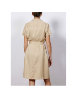 Robe chemise utility tencel beige femme - Calvin Klein