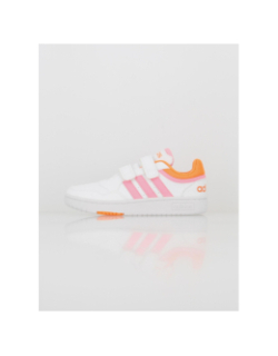 Baskets à scratch hoops 3.0 fluo blanc enfant - Adidas