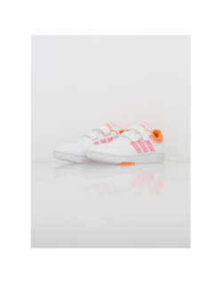 Baskets à scratch hoops 3.0 fluo blanc enfant - Adidas