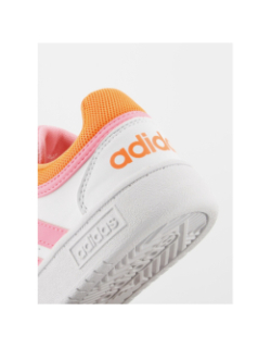 Baskets à scratch hoops 3.0 fluo blanc enfant - Adidas