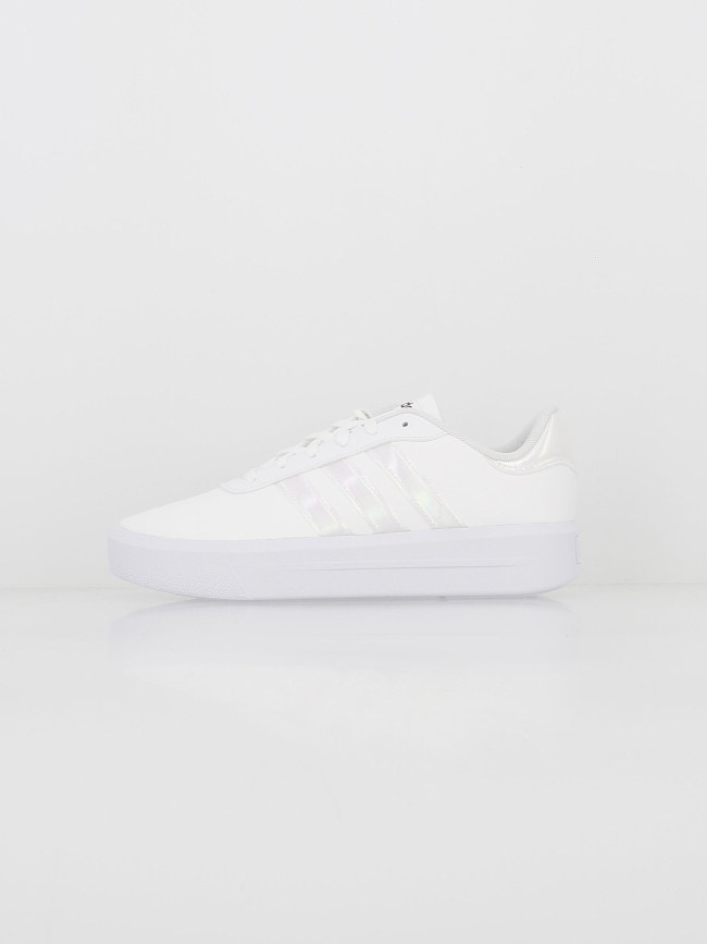 Baskets court platform irisé blanc femme - Adidas