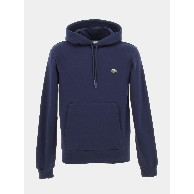 Sweat à capuche core solid bleu marine homme - Lacoste