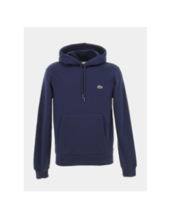 Sweat à capuche core solid bleu marine homme - Lacoste