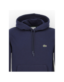 Sweat à capuche core solid bleu marine homme - Lacoste