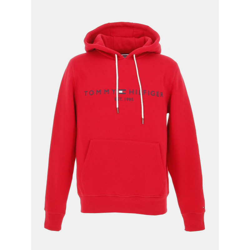 Sweat à capuche logo primary rouge homme - Tommy Hilfiger