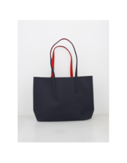 Sac shopping réversible bleu marine/rouge femme - Lacoste