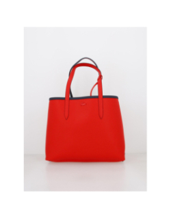 Sac shopping réversible bleu marine/rouge femme - Lacoste