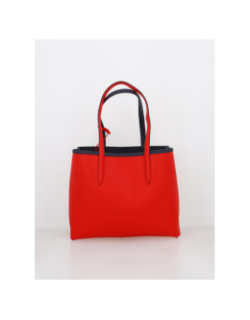 Sac shopping réversible bleu marine/rouge femme - Lacoste