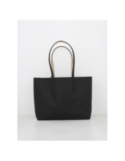 Sac shopping réversible noir/beige femme - Lacoste