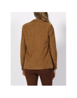 Veste blazer velours nidoni marron femme - La Petite Etoile