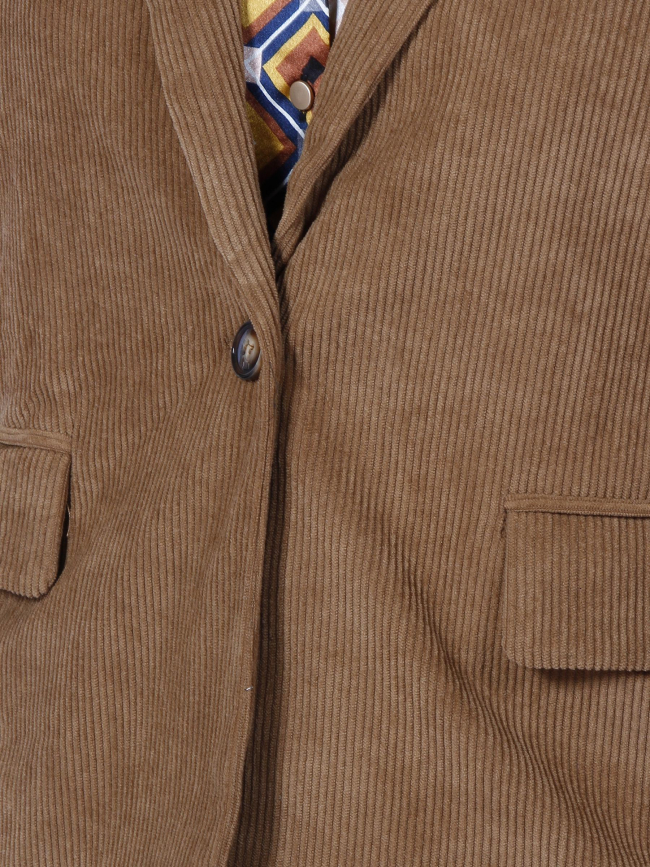 Veste blazer velours nidoni marron femme - La Petite Etoile