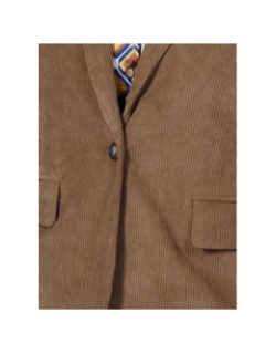 Veste blazer velours nidoni marron femme - La Petite Etoile