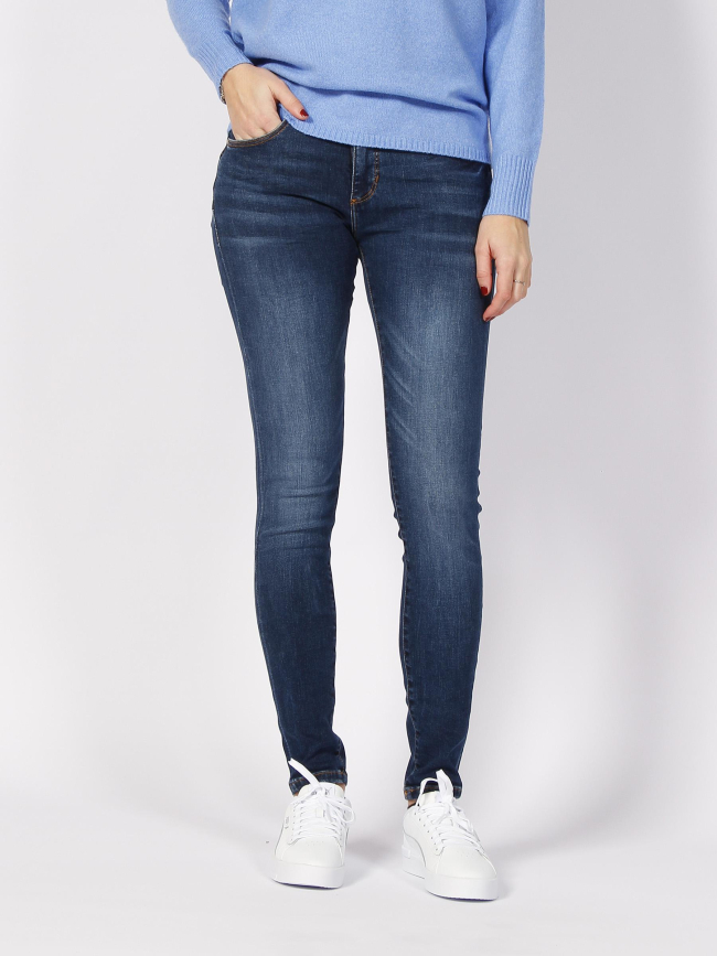 Jean skinny shape up bleu marine femme - Guess