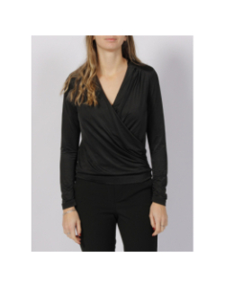 Blouse cache-coeur sabrina noir femme - Guess