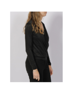 Blouse cache-coeur sabrina noir femme - Guess