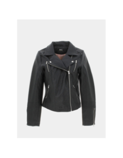 Veste perfecto simili cuir gemma noir femme - Only