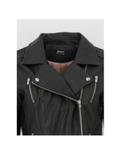 Veste perfecto simili cuir gemma noir femme - Only