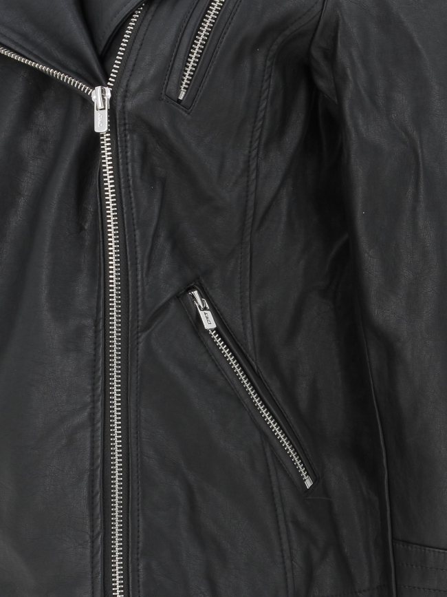 Veste perfecto simili cuir gemma noir femme - Only