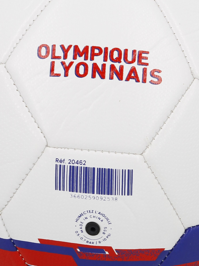 Ballon de football supporter OL t5 blanc - Olympique Lyonnais