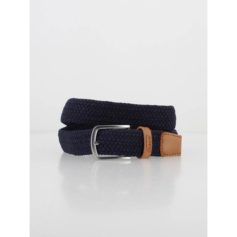 Ceinture tressée élastique bleu marine homme - Oxbow