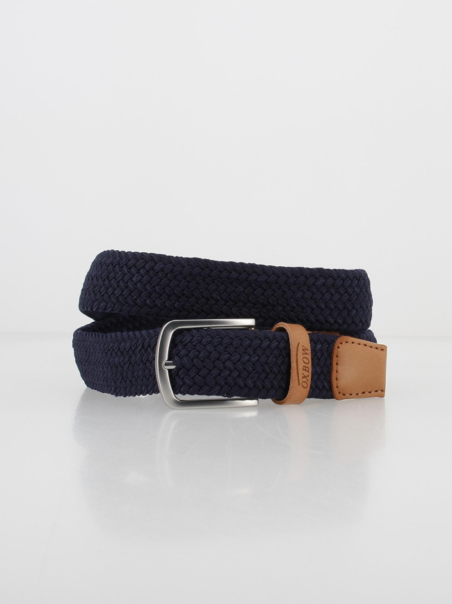 Ceinture tressée élastique bleu marine homme - Oxbow