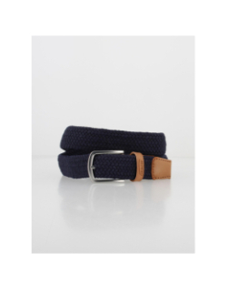 Ceinture tressée élastique bleu marine homme - Oxbow