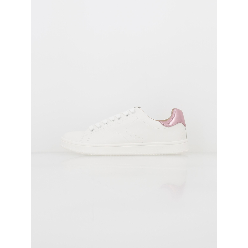 Baskets shilo blanc/rose femme - Only