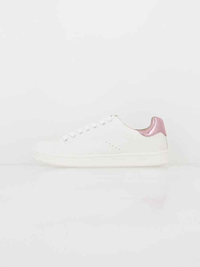 Baskets shilo blanc/rose femme - Only