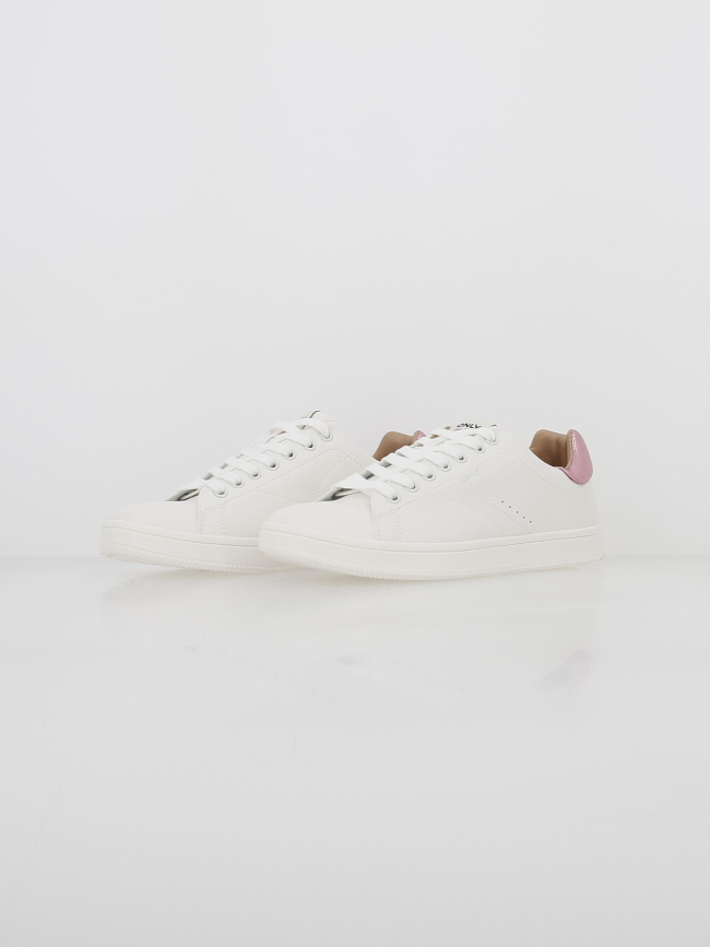 Baskets shilo blanc/rose femme - Only