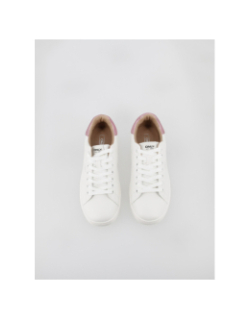 Baskets shilo blanc/rose femme - Only