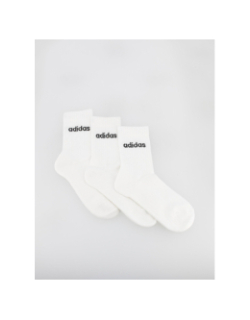 Pack 3 paires chaussettes de sport lin crew blanc - Adidas