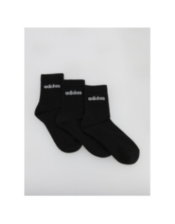 Pack 3 paires chaussettes sport lin crew noir - Adidas