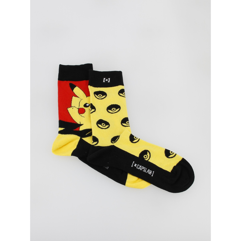 Chaussettes pokémon pikachu jaune - Capslab