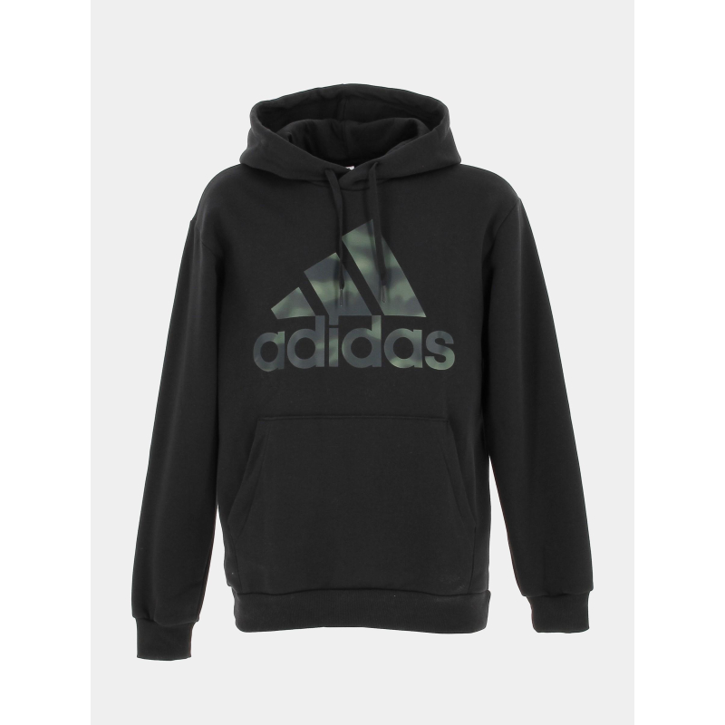 Sweat à capuche logo camo noir homme - Adidas