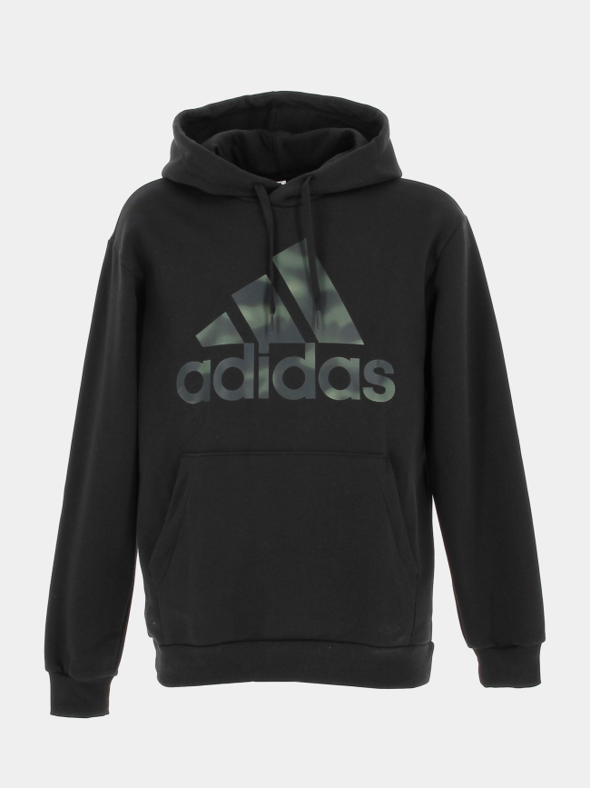 Sweat à capuche logo camo noir homme - Adidas