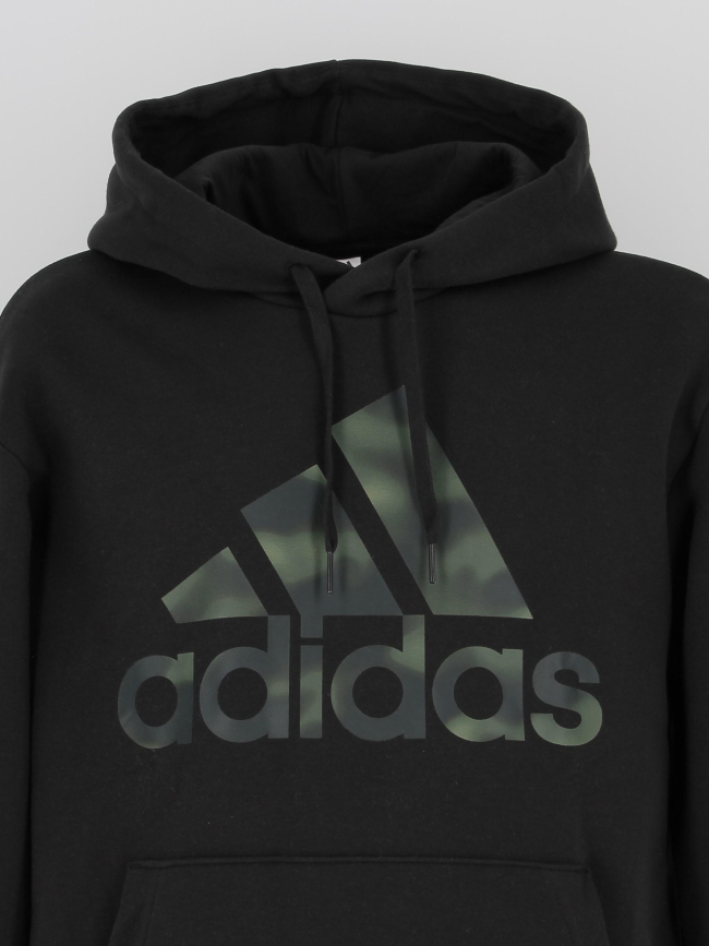 Sweat à capuche logo camo noir homme - Adidas