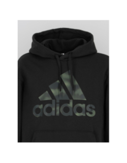 Sweat à capuche logo camo noir homme - Adidas