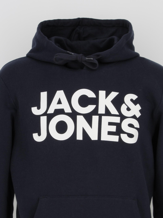 Sweat à capuche corporate bleu marine homme - Jack & Jones