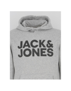 Sweat à capuche corporate logo gris homme - Jack & Jones