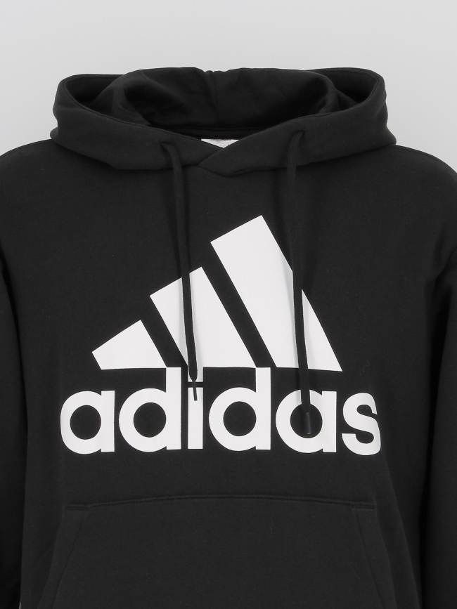 Sweat à capuche big logo french terry noir homme - Adidas