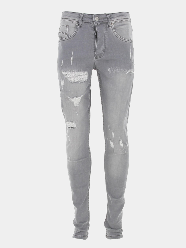 Jean skinny effet usé gris homme - Project X Paris