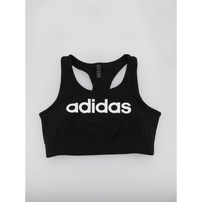 Brassière de sport logo noir fille - Adidas