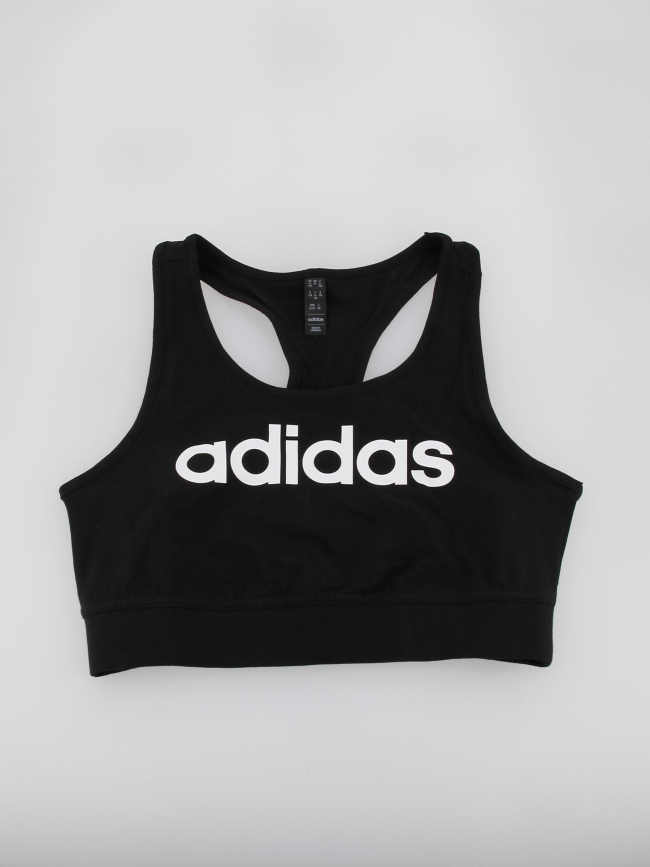 Brassière de sport logo noir fille - Adidas