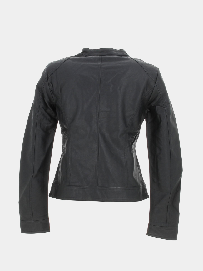 Veste en simili-cuir biker noir femme - Only