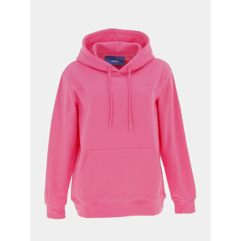 Sweat à capuche abbie rose fuchsia femme - JJXX