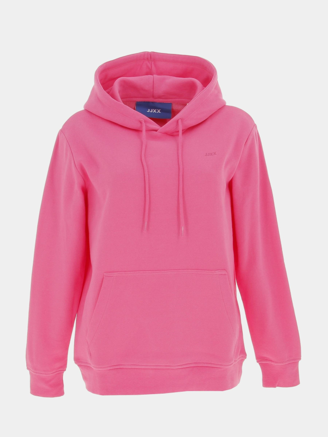 Sweat à capuche abbie rose fuchsia femme - JJXX