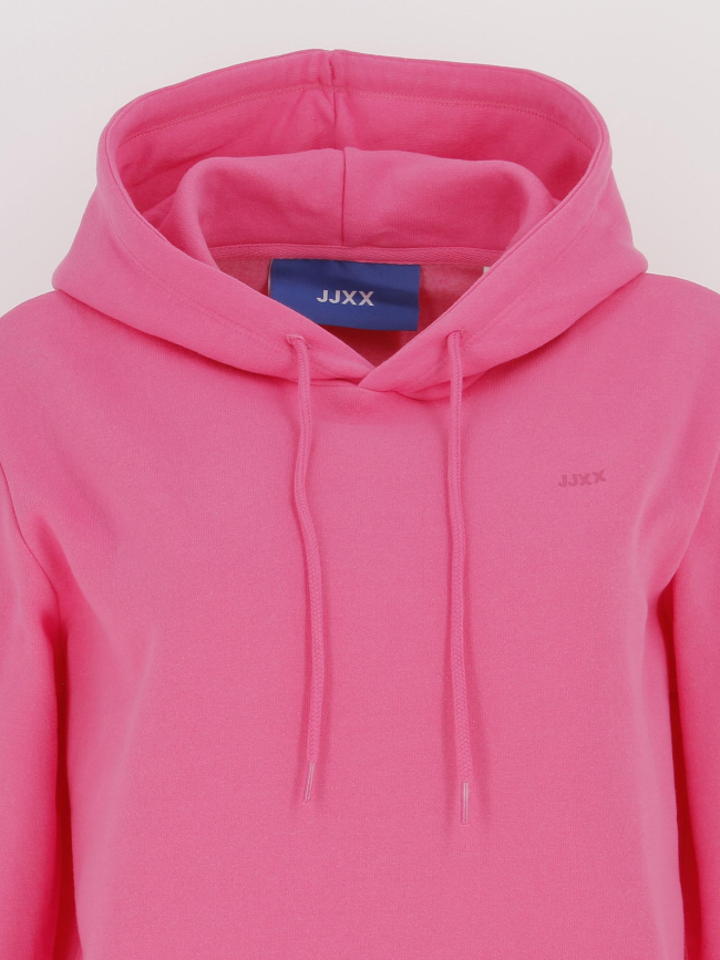 Sweat à capuche abbie rose fuchsia femme - JJXX