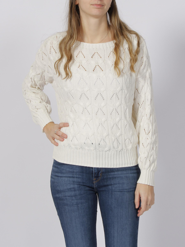 Pull brynn life structure blanc femme - Only